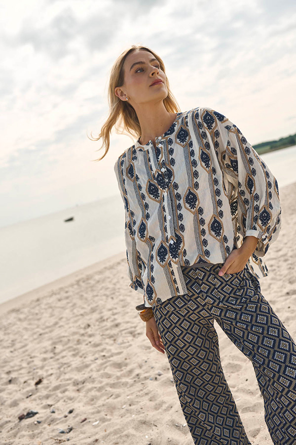 Costamani - Crocus Shirt Dark Blue Pattern