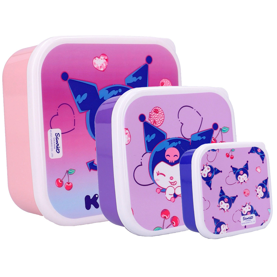 Kuromi 3-Pack Stapelbara Matlådor - Fresh Bites - 10