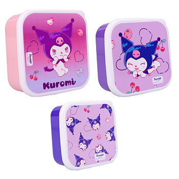 Kuromi 3-Pack Stapelbara Matlådor - Fresh Bites