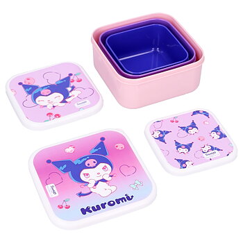 Kuromi 3-Pack Stapelbara Matlådor - Fresh Bites