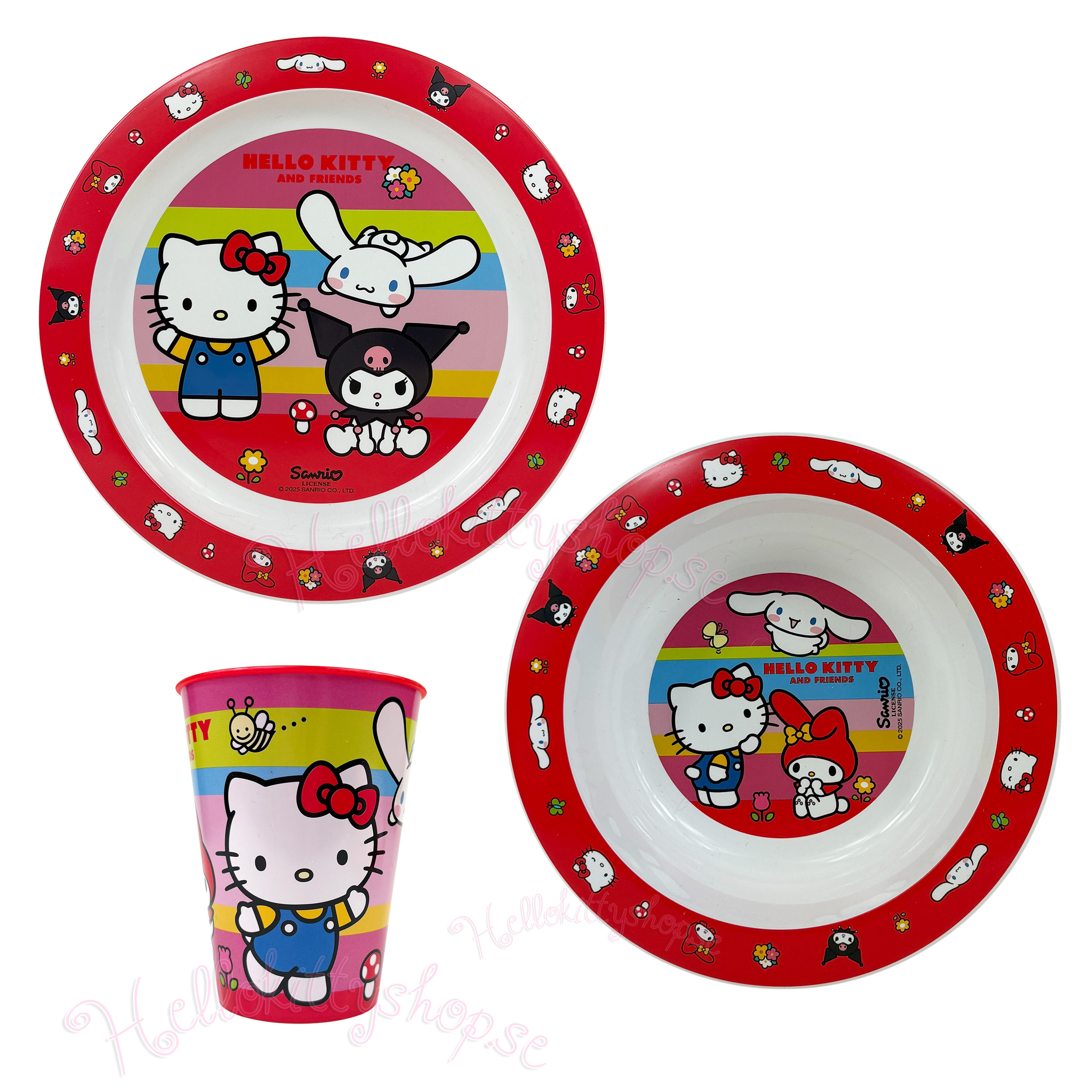Hello Kitty And Friends Middagsset i 3 delar