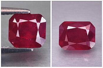 2.12 ct stor lyxig smaragd formad naturlig äkta naturlig rubin ädelsten