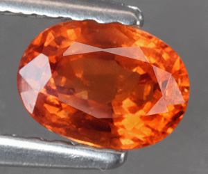 Impresionante piedra preciosa de granate espesartina natural calibrada de 6 x 4 mm de alta calidad de 0,69 ct - 2