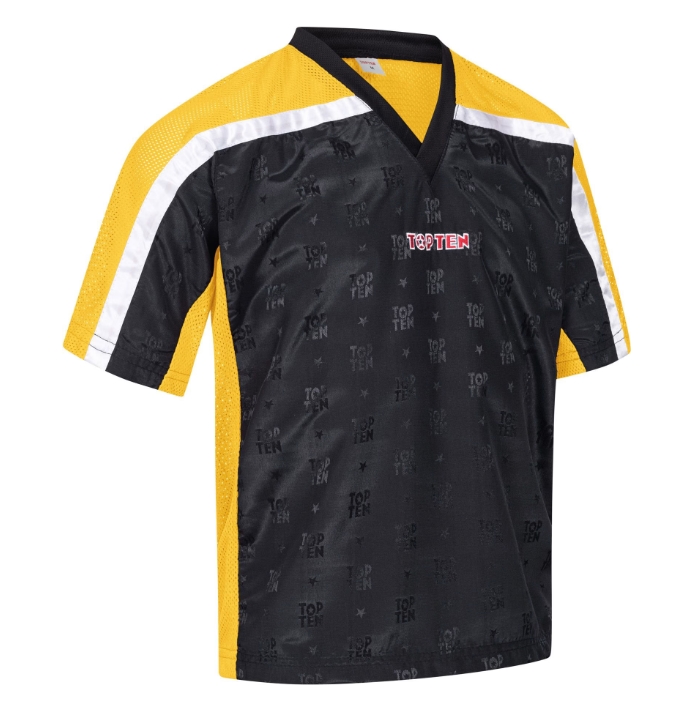 Topten T-shirt WAKO Mesh Black/Yellow