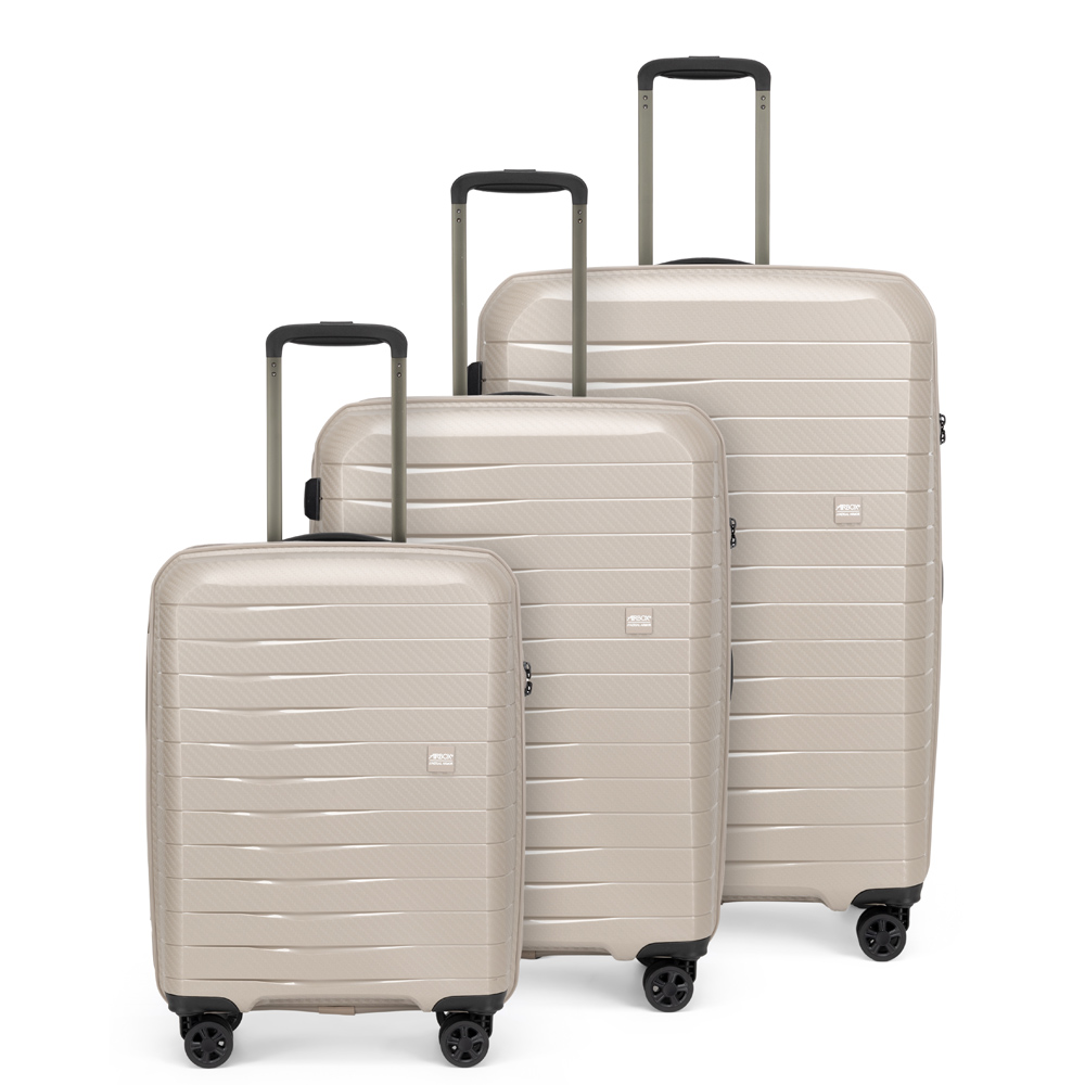Hårda resväskor - AIRBOX AZ18 3-set 75/65/55 Champagne