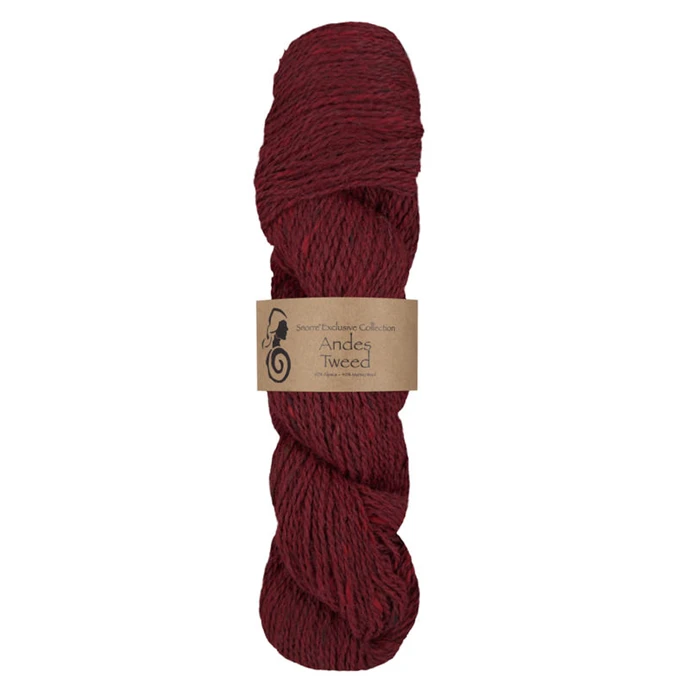 Andes Tweed - Mörk röd