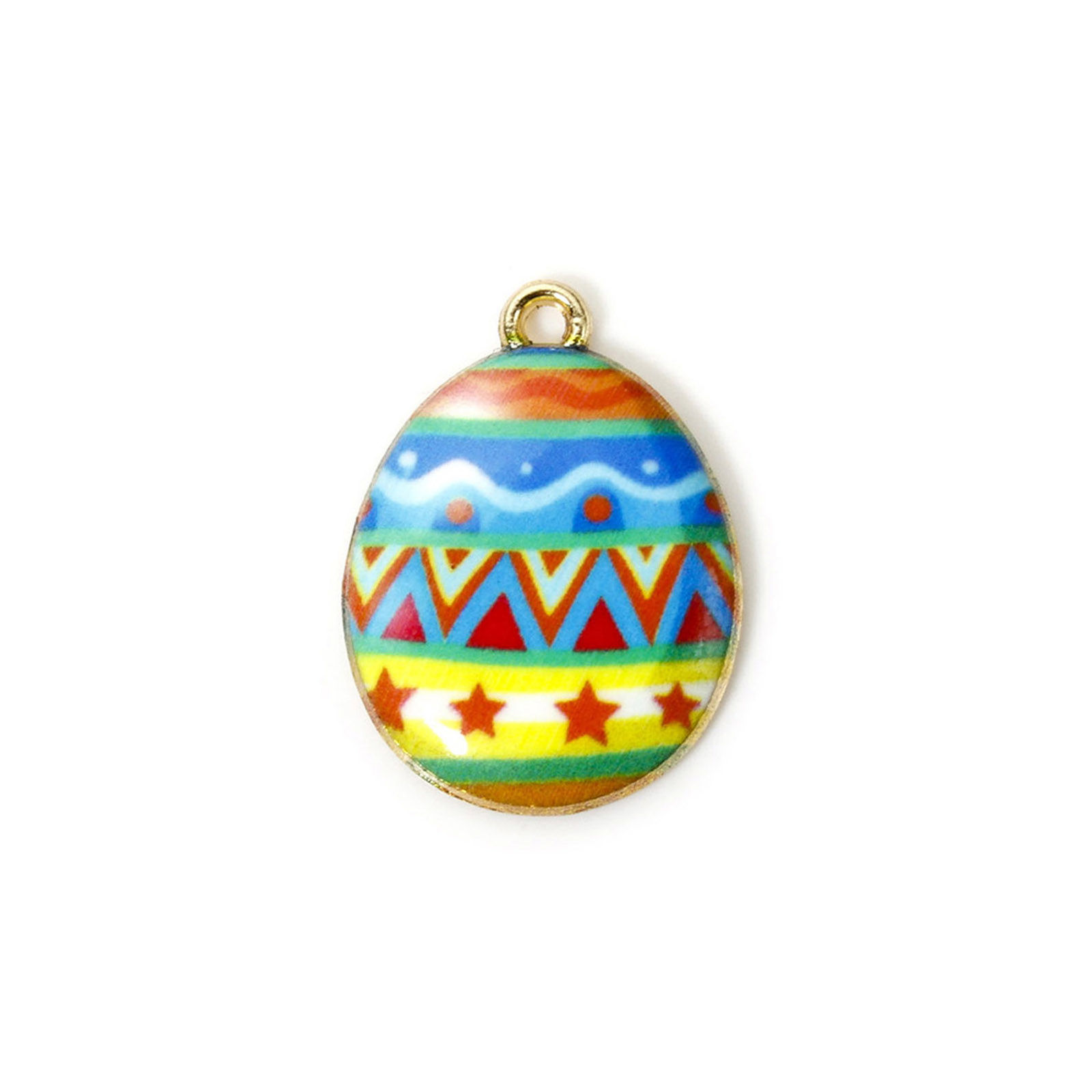 Charm Enameld  easter egg,  multi