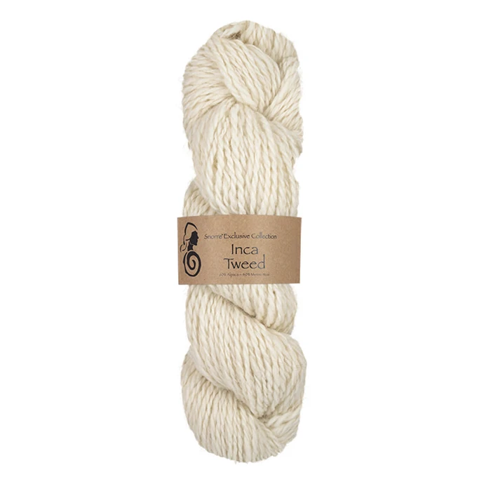 Inca Tweed - Vit (naturvit)