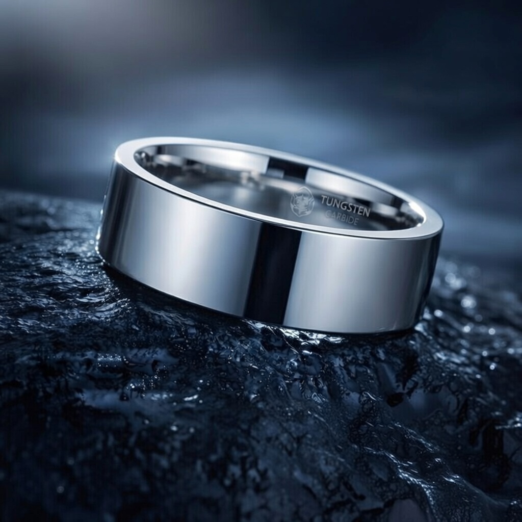 Minimalistisk tungstenring