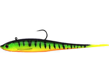 Westin twitchteez is a pre-rigged softjerk of 9cm for perch and asp. trick home the bait side to side. firetiger