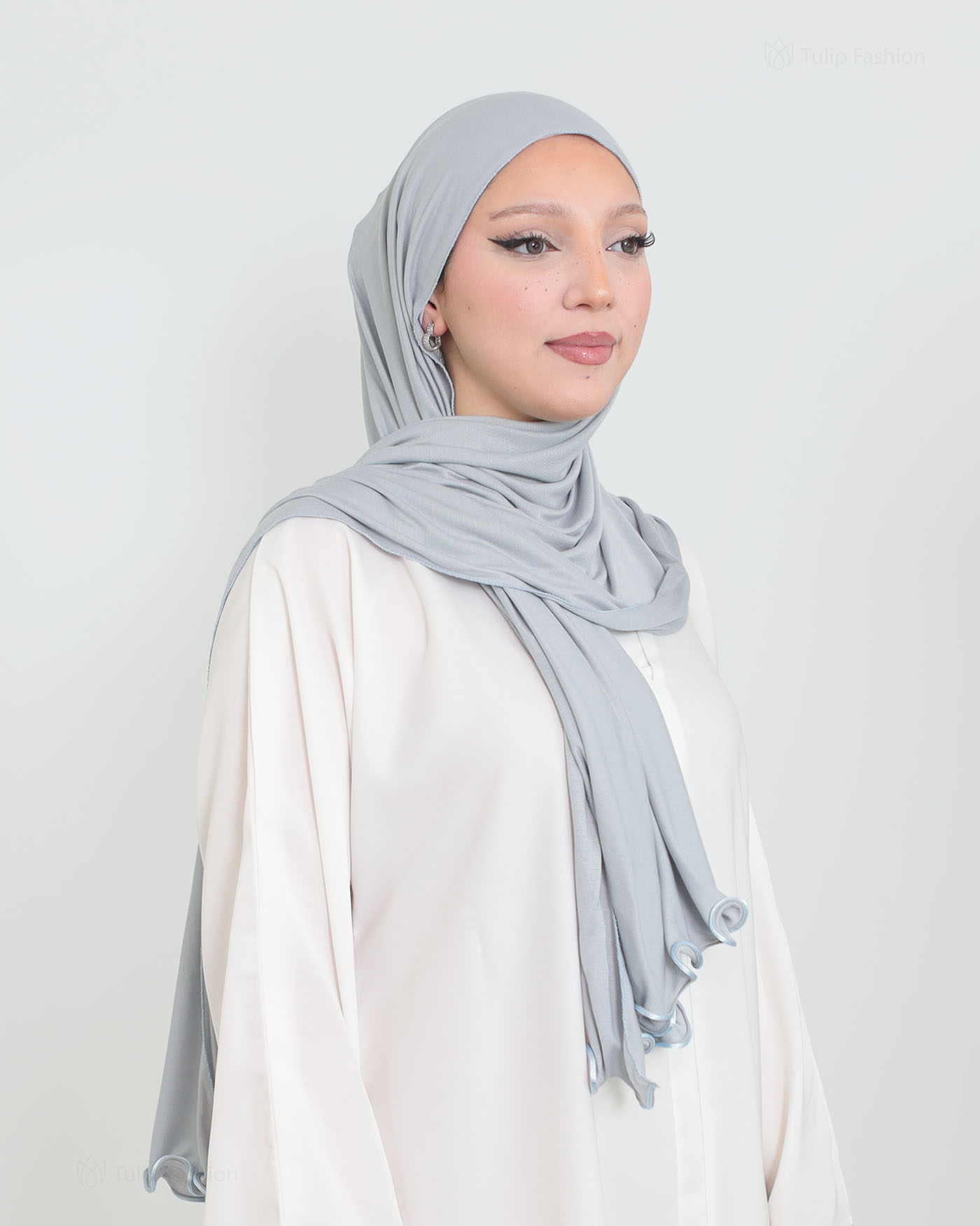 Hijab - Jersey Stretch - Light Gray - 2