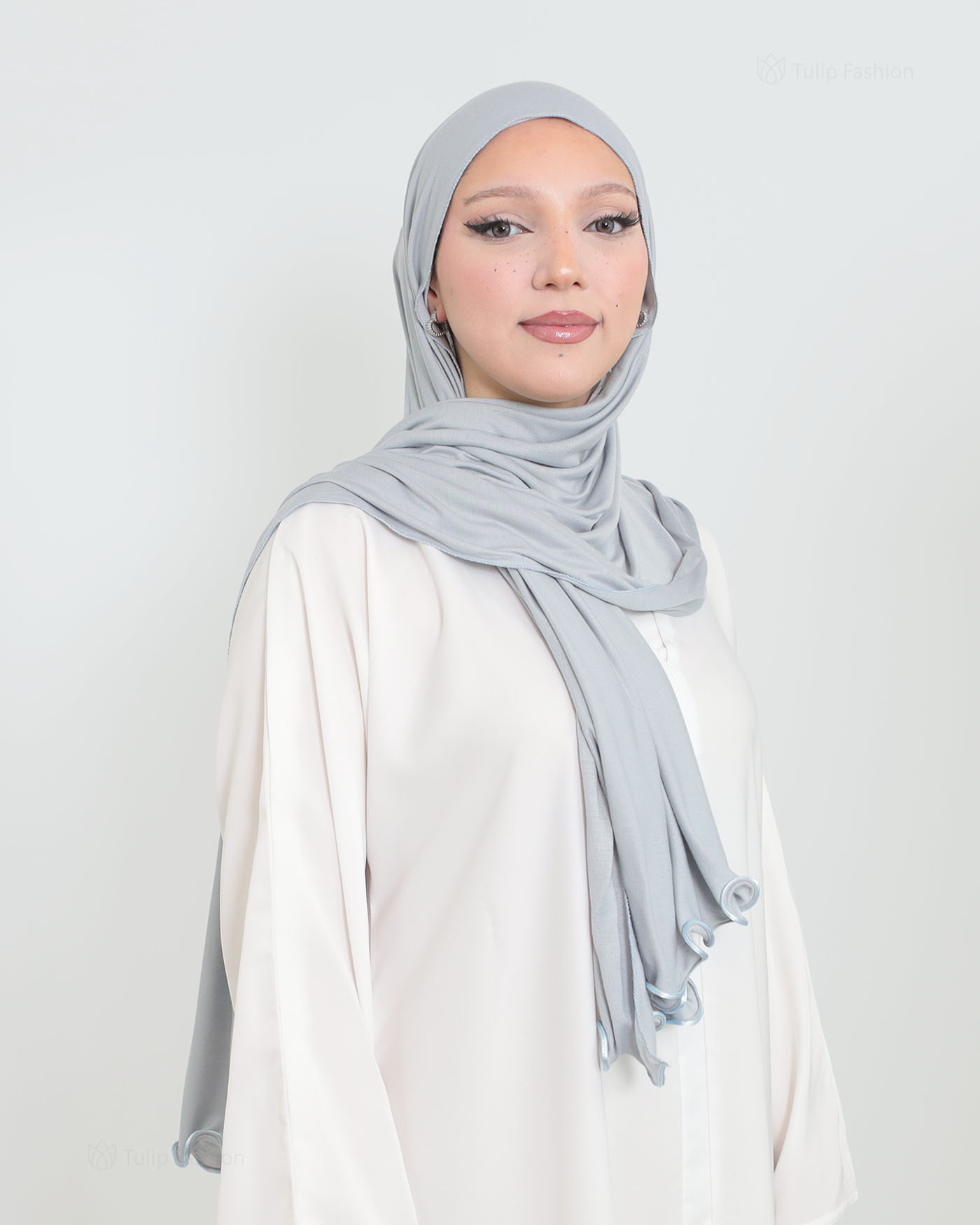 Hijab - Jersey Stretch - Light Gray - 3