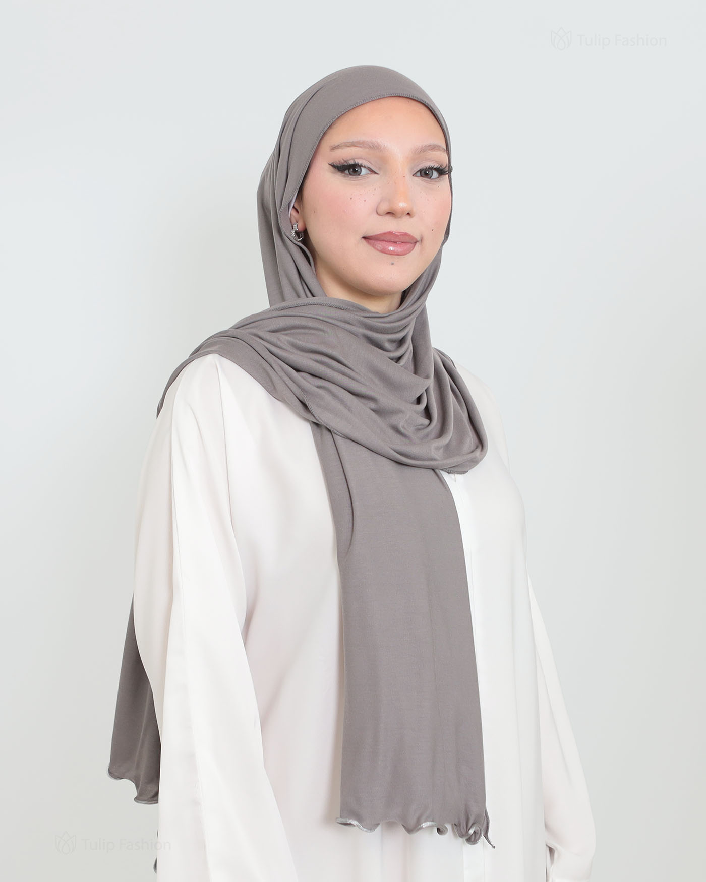 Hijab - Jersey Stretch - Medium Gray - 3