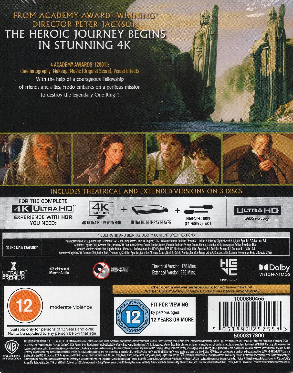 The Lord of the Rings: Fellowship of the Ring (Limited Edition Steelbook) (4K Ultra HD) - 2