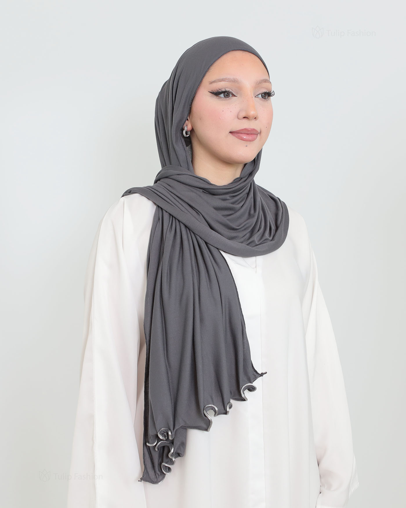 Hijab - Jersey Stretch - Dark Gray - 2