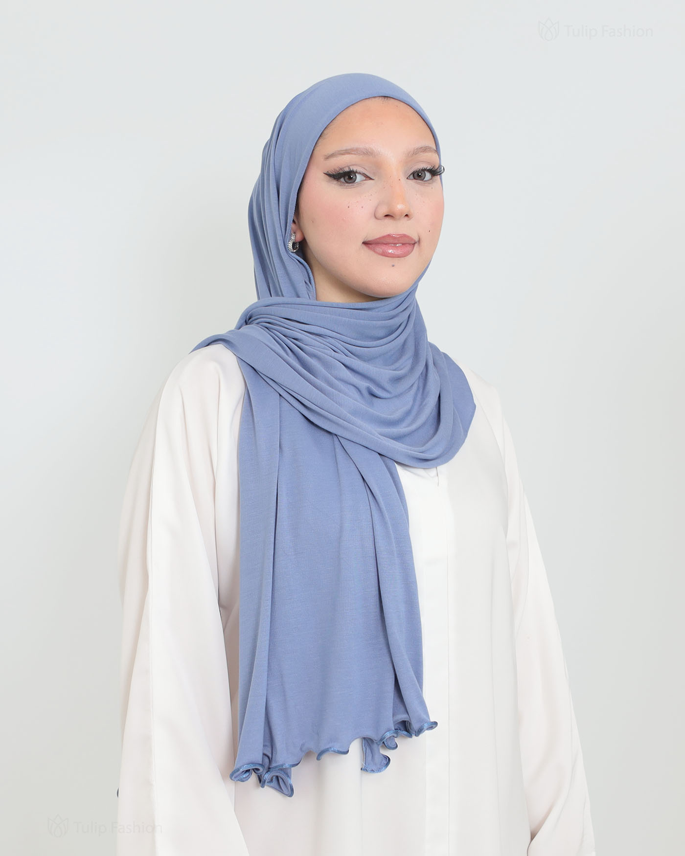 Hijab - Jersey Stretch - Havsblå - 3