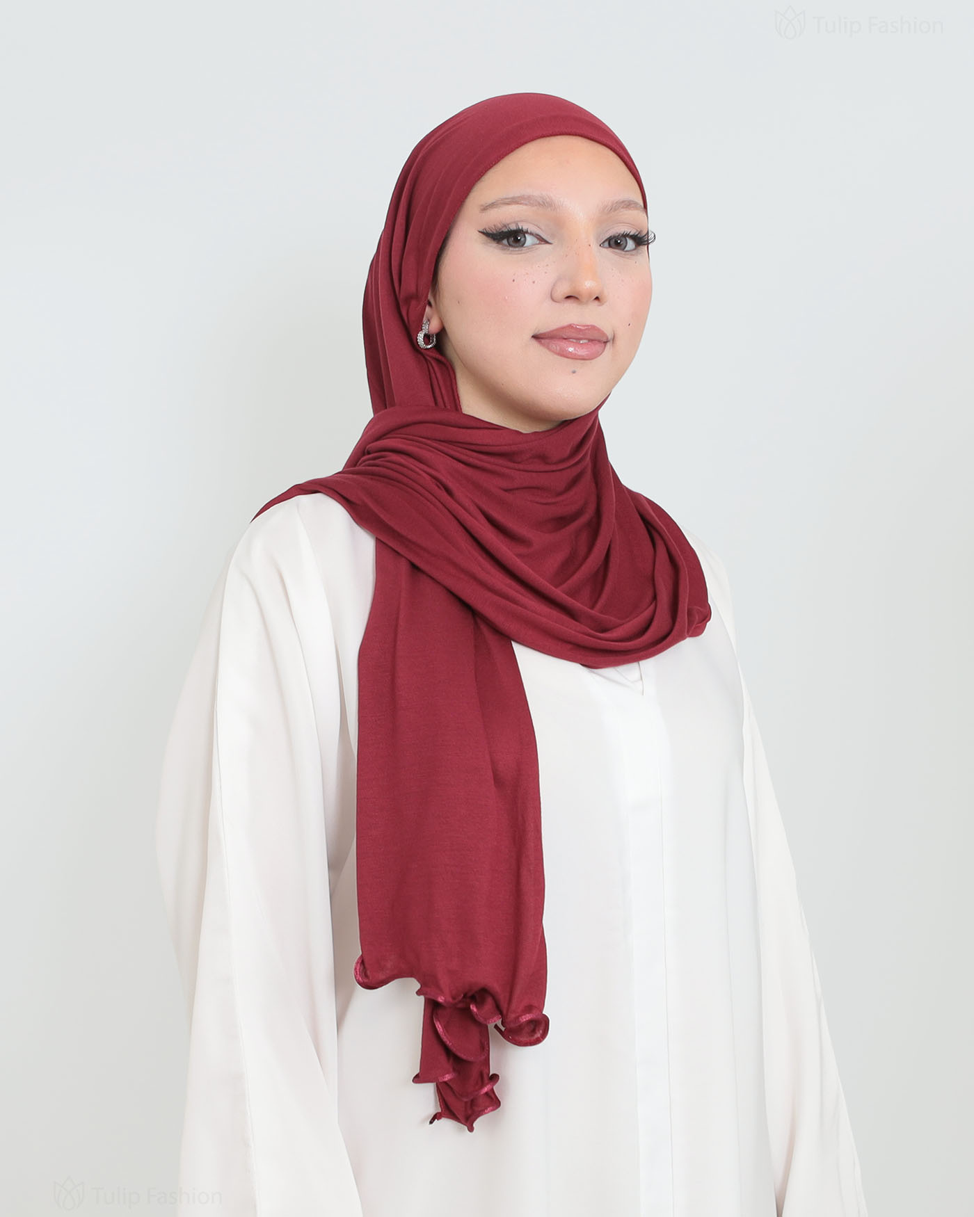 Hijab - Jersey Stretch - Maroon - 3