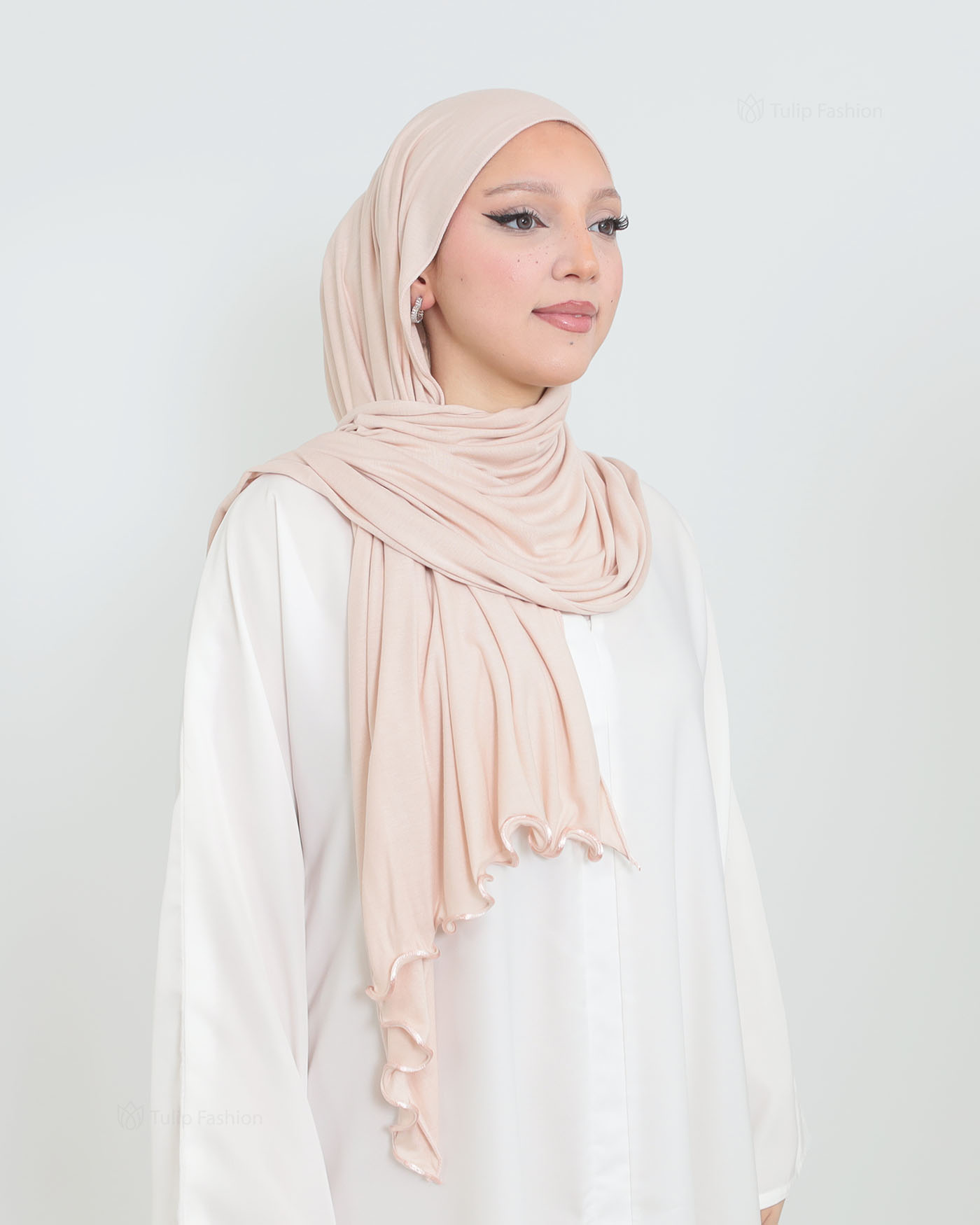 Hijab - Jersey Stretch - Powder Pink - 2