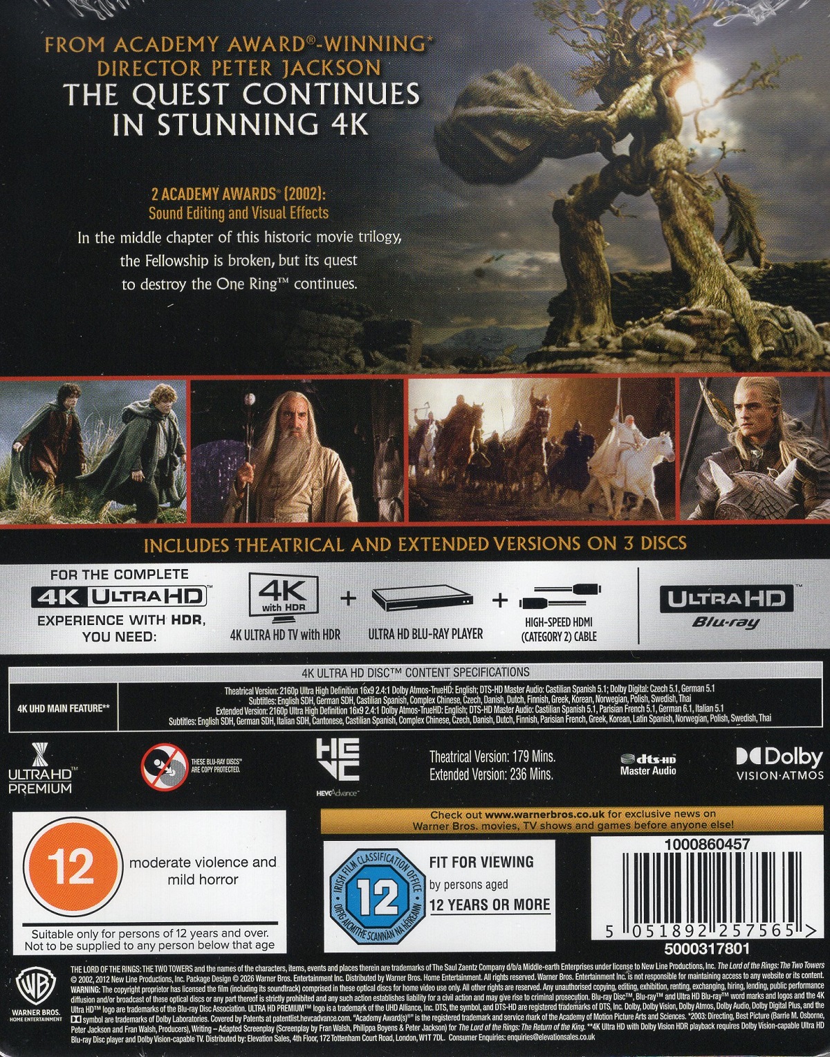 The Lord of the Rings: The Two Towers (Limited Edition Steelbook) (4K Ultra HD) - 2