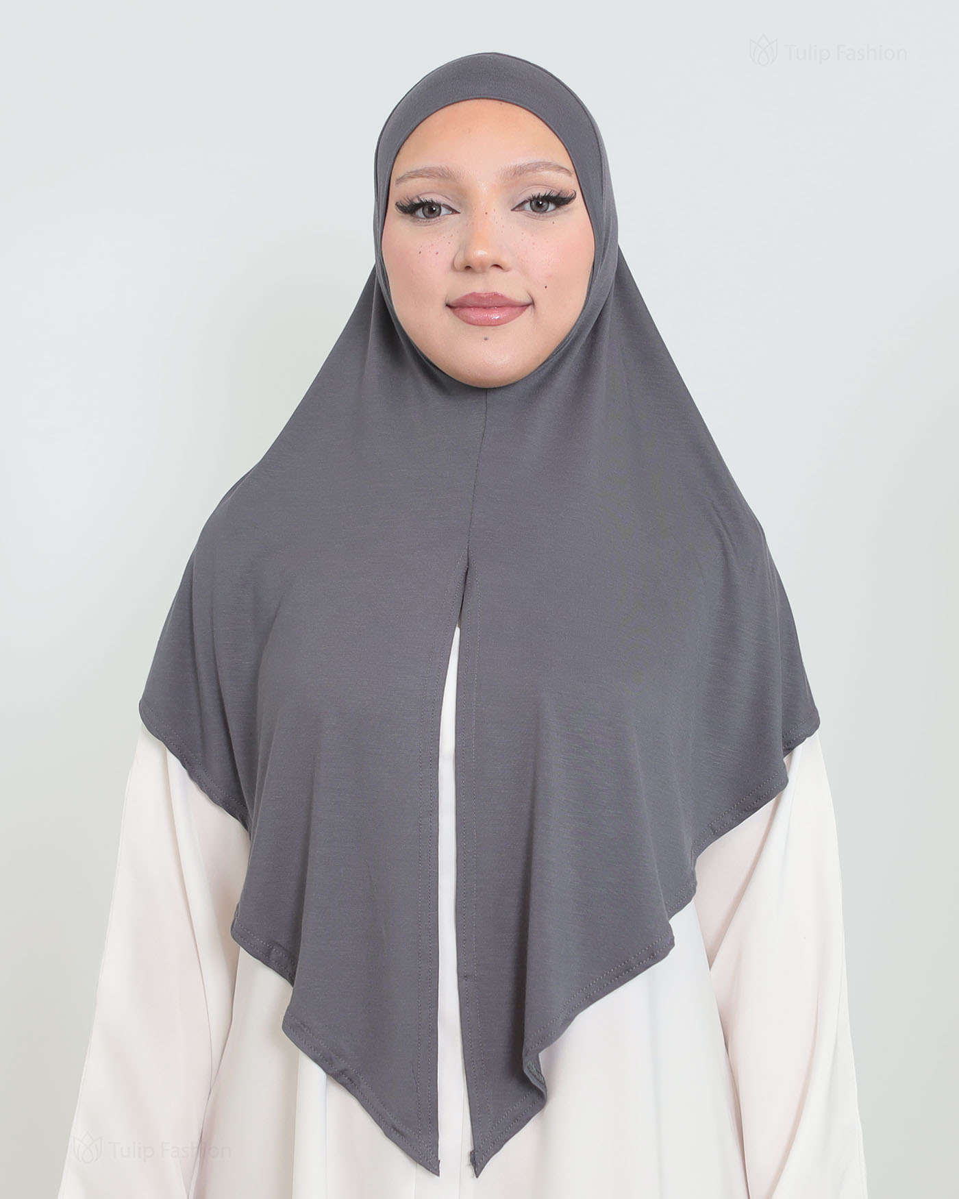 Hijab - Instant Square Jersey - Dark Gray - 3
