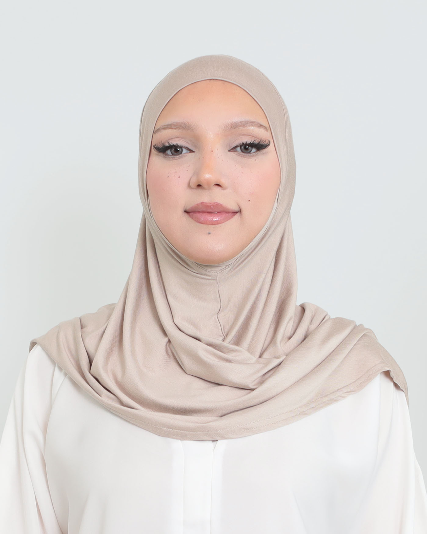 Hijab - Instant Square Jersey - Light Beige - 2