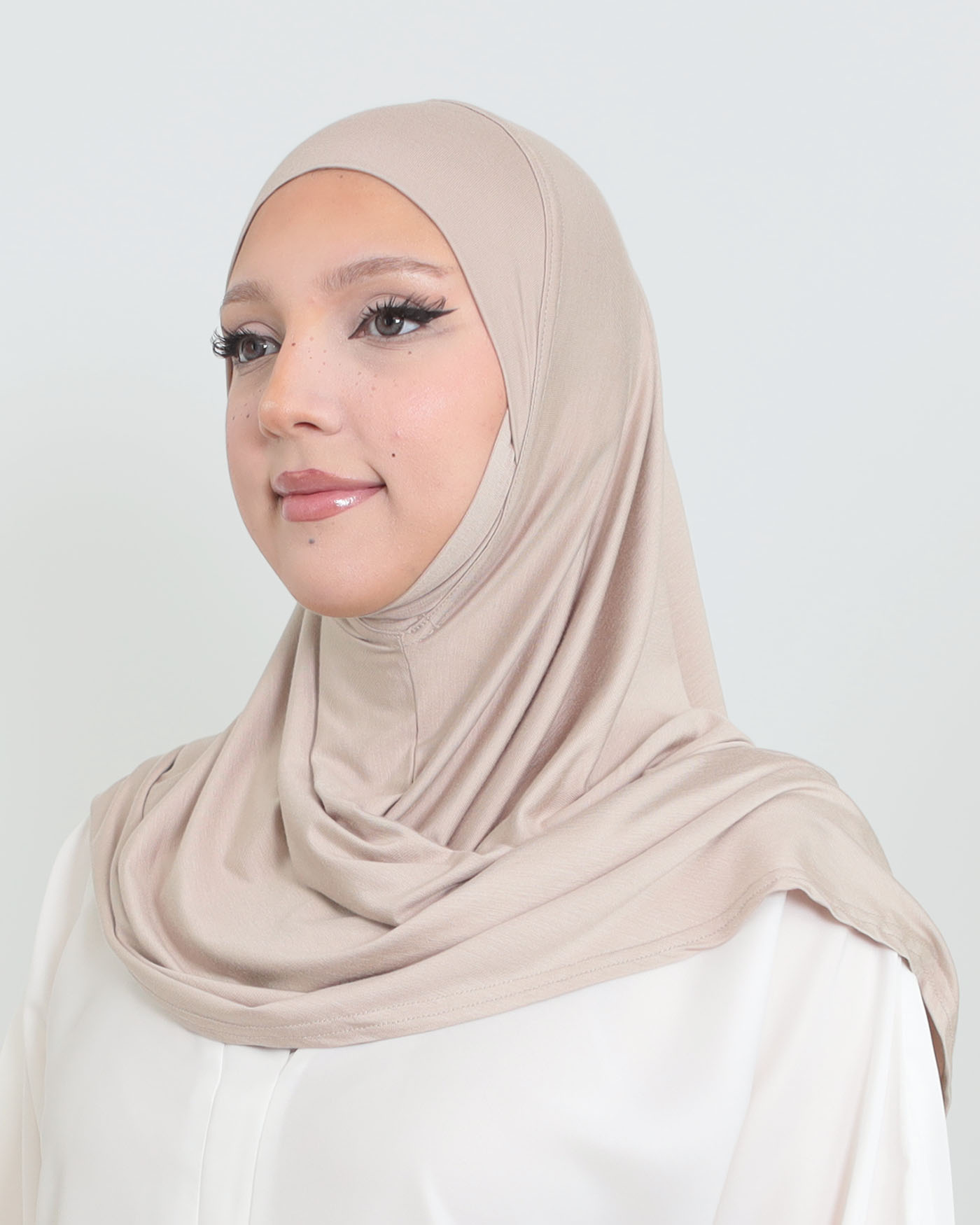 Hijab - Instant Square Jersey - Light Beige