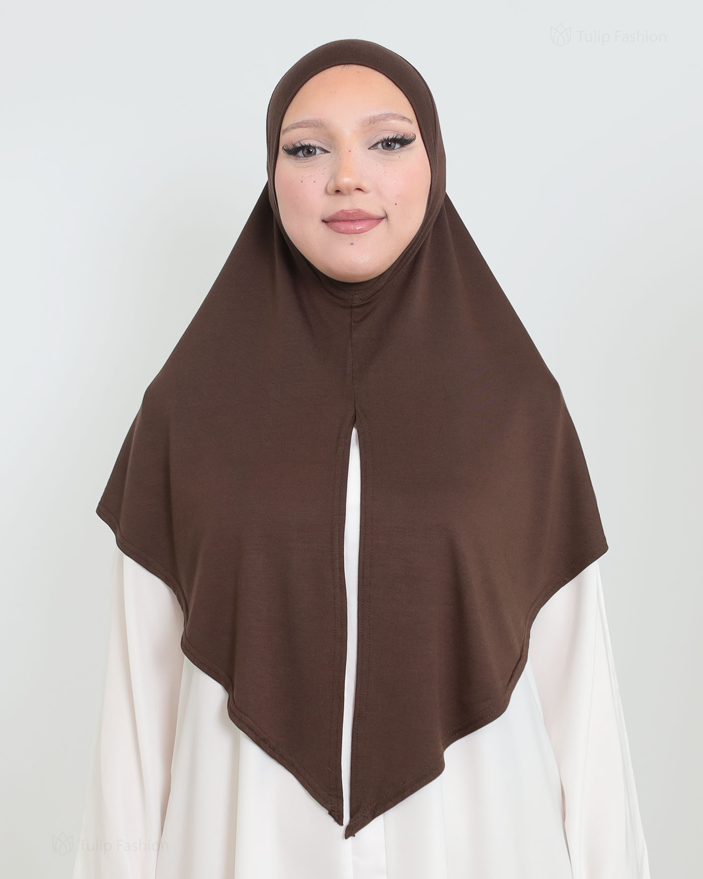 Hijab - Instant Square Jersey - Dark Brown - 3