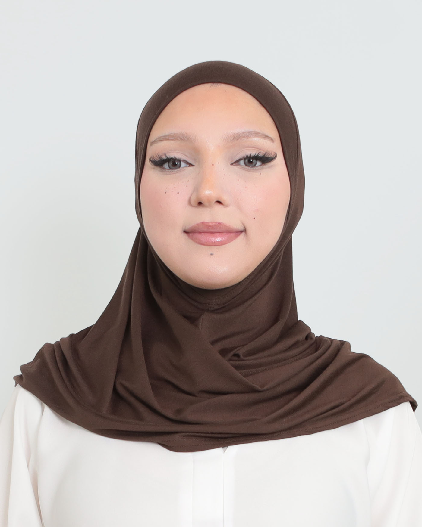 Hijab - Instant Square Jersey - Dark Brown - 2