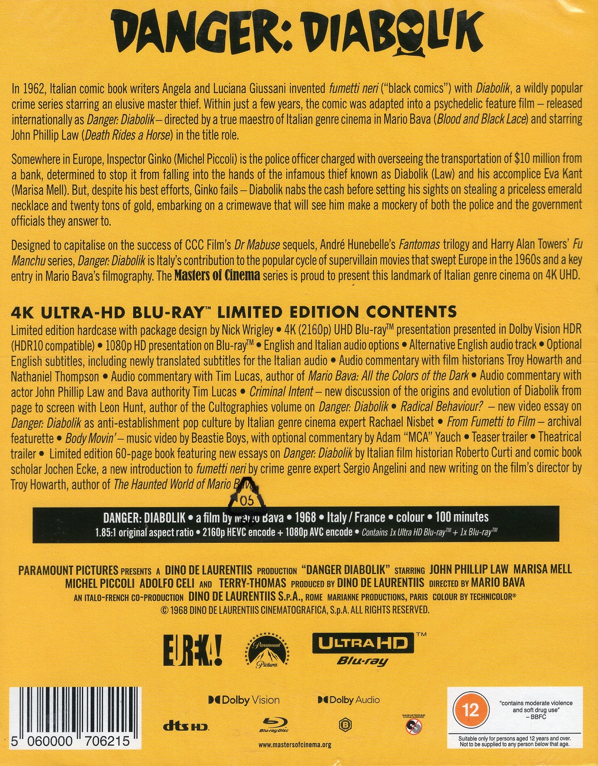 Danger: Diabolik (Limited Edition) (ej svensk text) (4K Ultra HD + Blu-ray) - 2