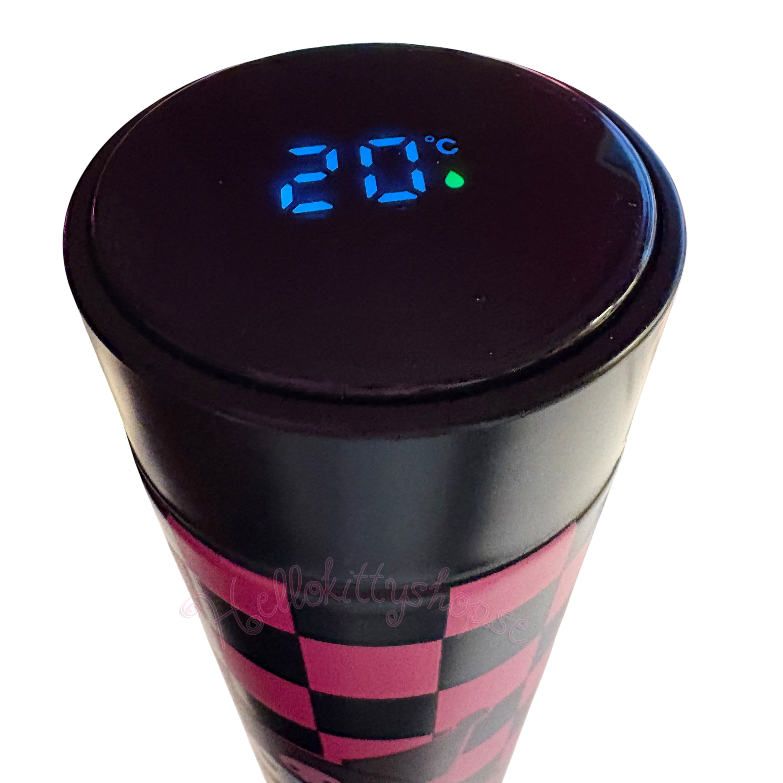 Kuromi Termosflaska 500 ml med LED Display Termometer - Chess-Block - 4