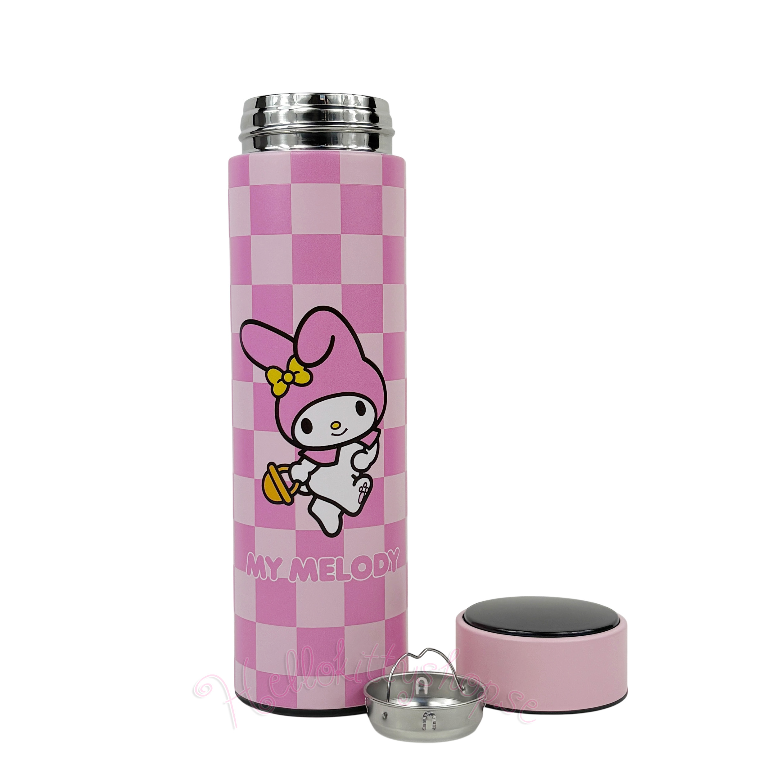 My Melody Termosflaska 500 ml med LED Display Termometer - Chess-Block - 2