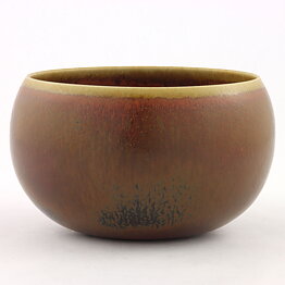 Carl-Harry Stålhane (1959) Unique Reddish Brown Bowl 13/8 cm