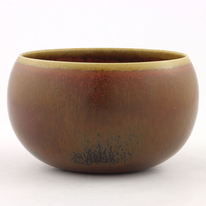 カールハリー・スタルハーネ  一点もの  赤褐色のボウル  13/8cm  1959年