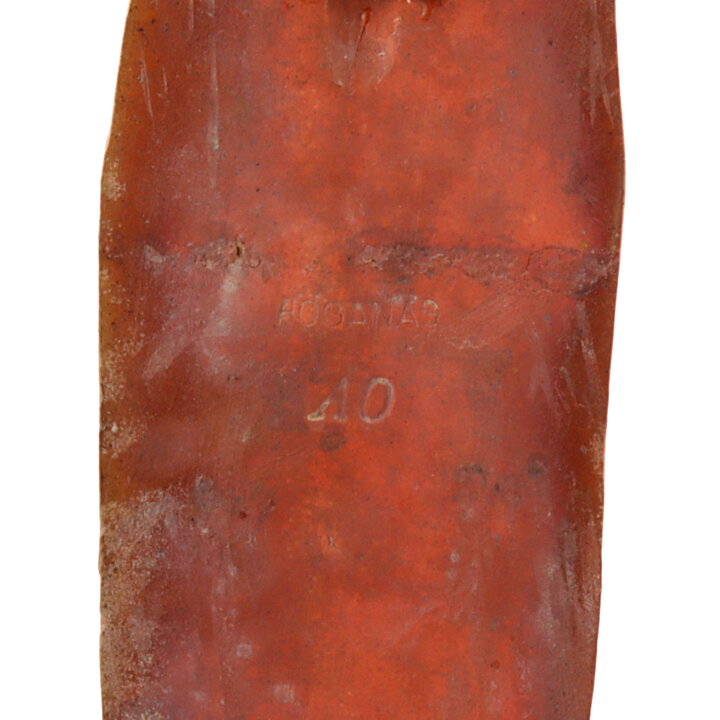 Brown Relief Wall Plaque with Woman Motif from Höganäs 42 cm (Early 20th Century)