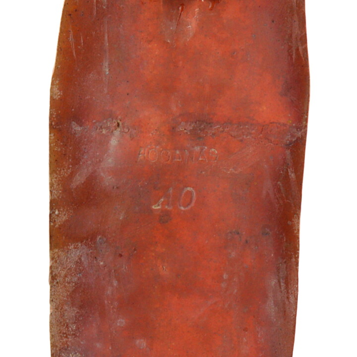 Brown Relief Wall Plaque with Woman Motif from Höganäs 42 cm (Early 20th Century)
