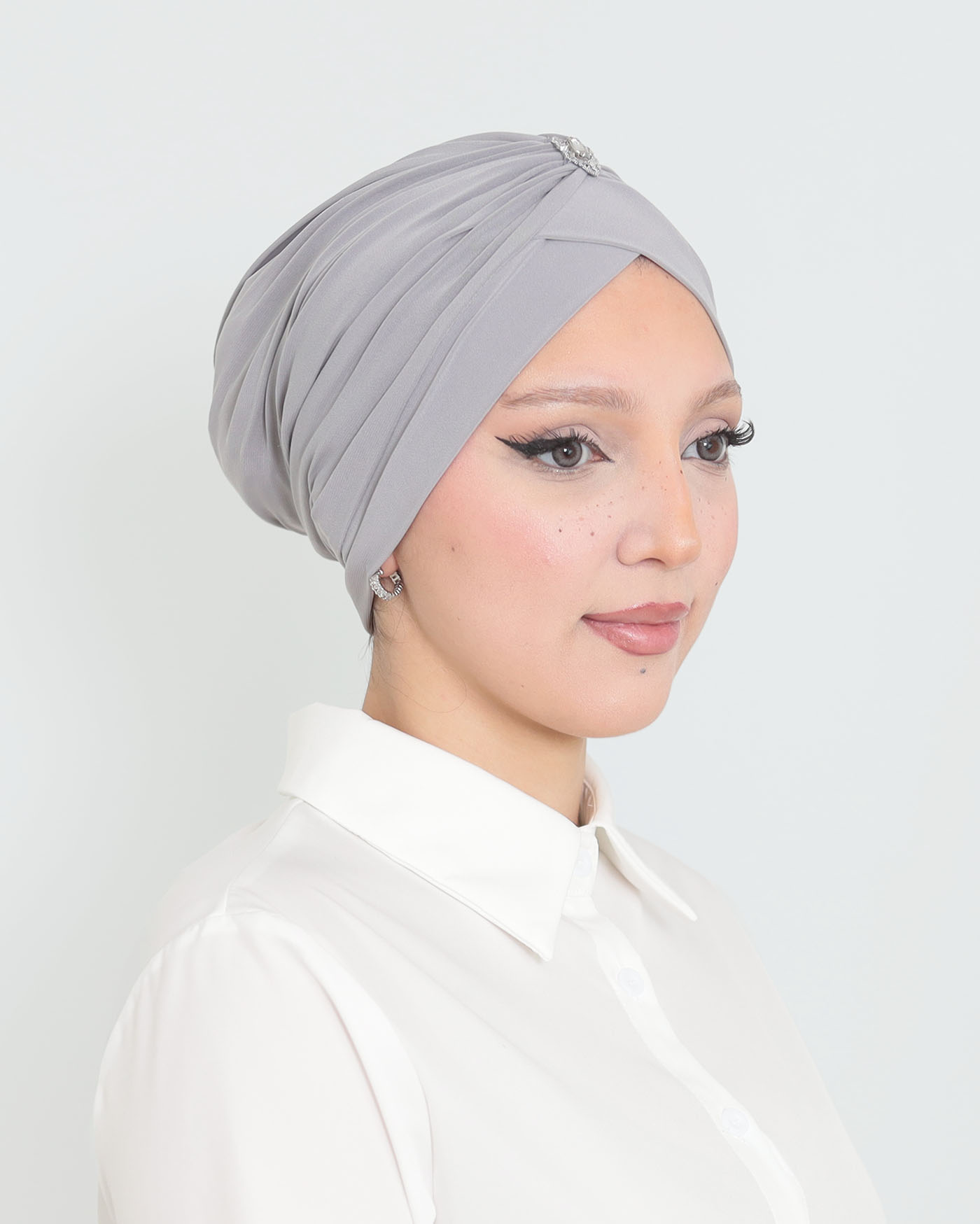 Turban - Belle - Ljusgrå - 2