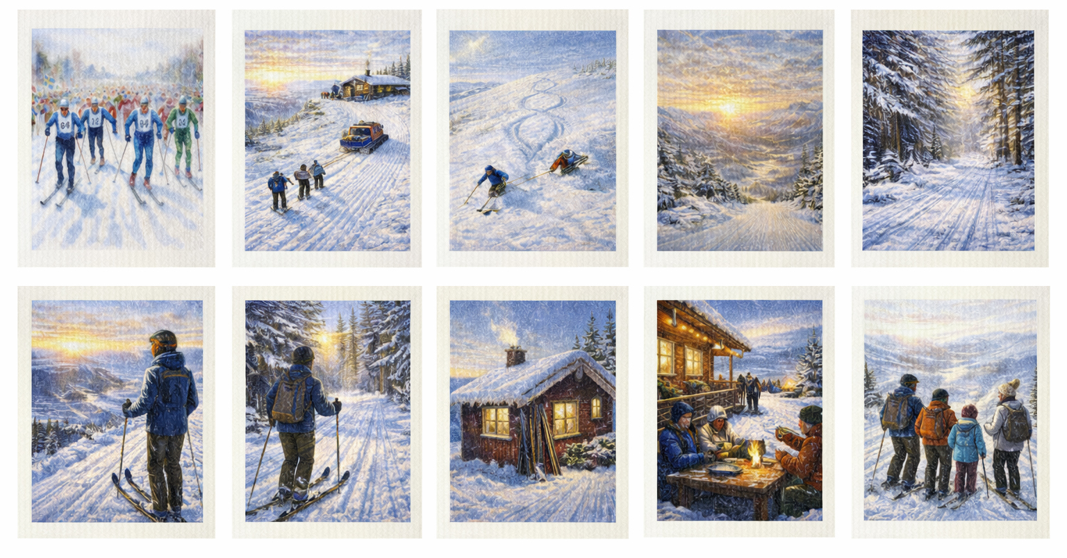 Disk cloths - Skiing holidays