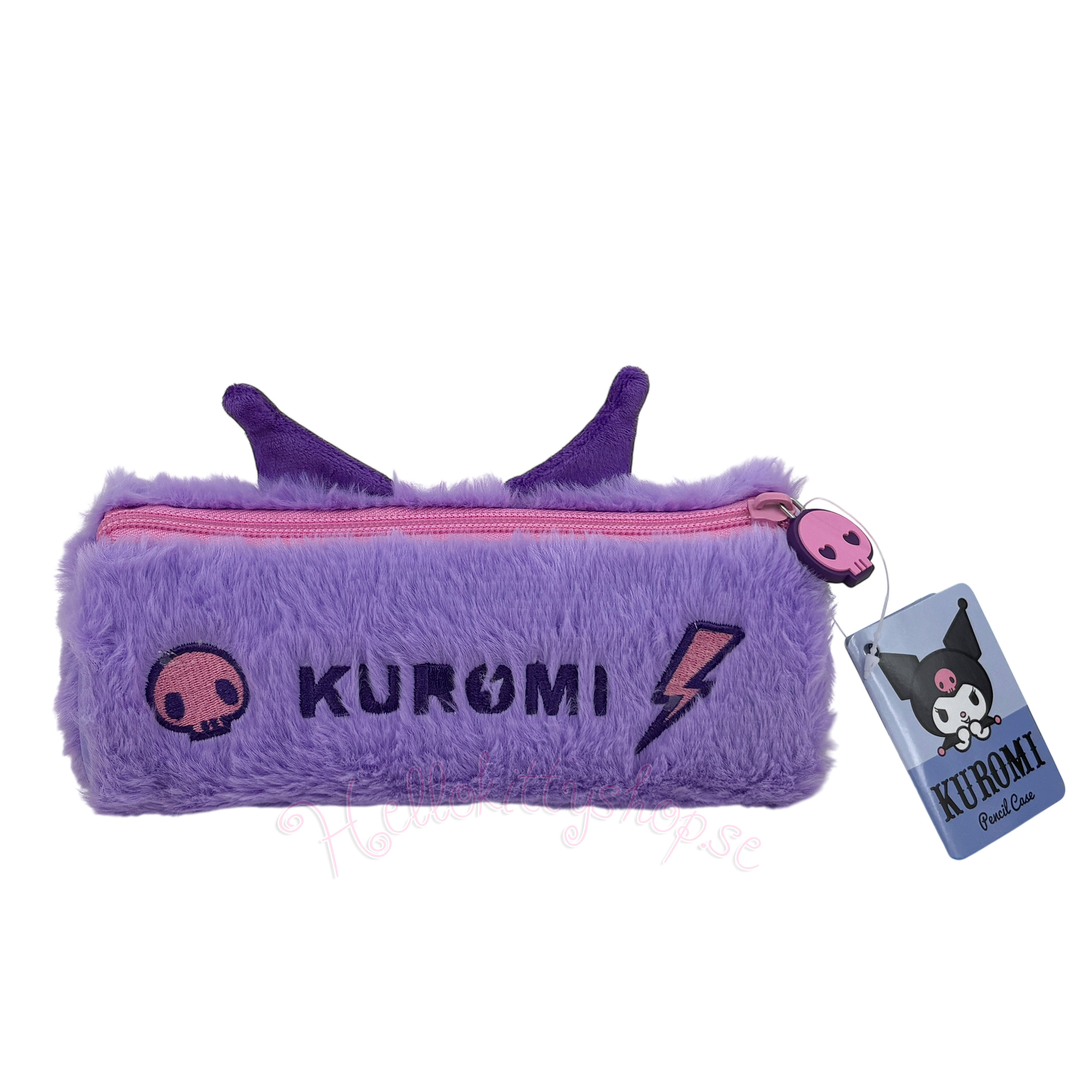 Lila Kuromi Plysch Pennfodral & Sminkfodral – Sanrio Kawaii Förvaring 22 cm - 2