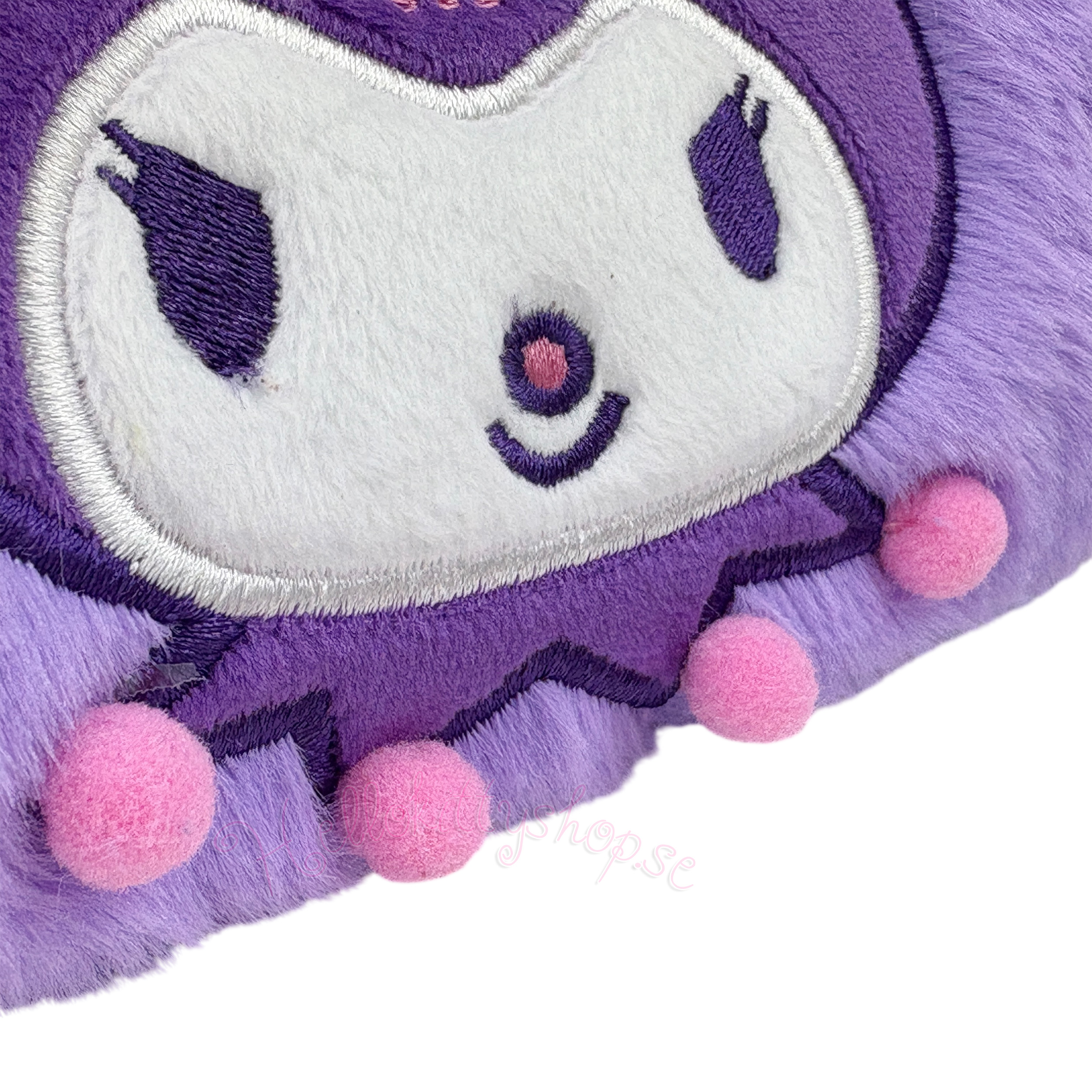 Lila Kuromi Plysch Pennfodral & Sminkfodral – Sanrio Kawaii Förvaring 22 cm - 4