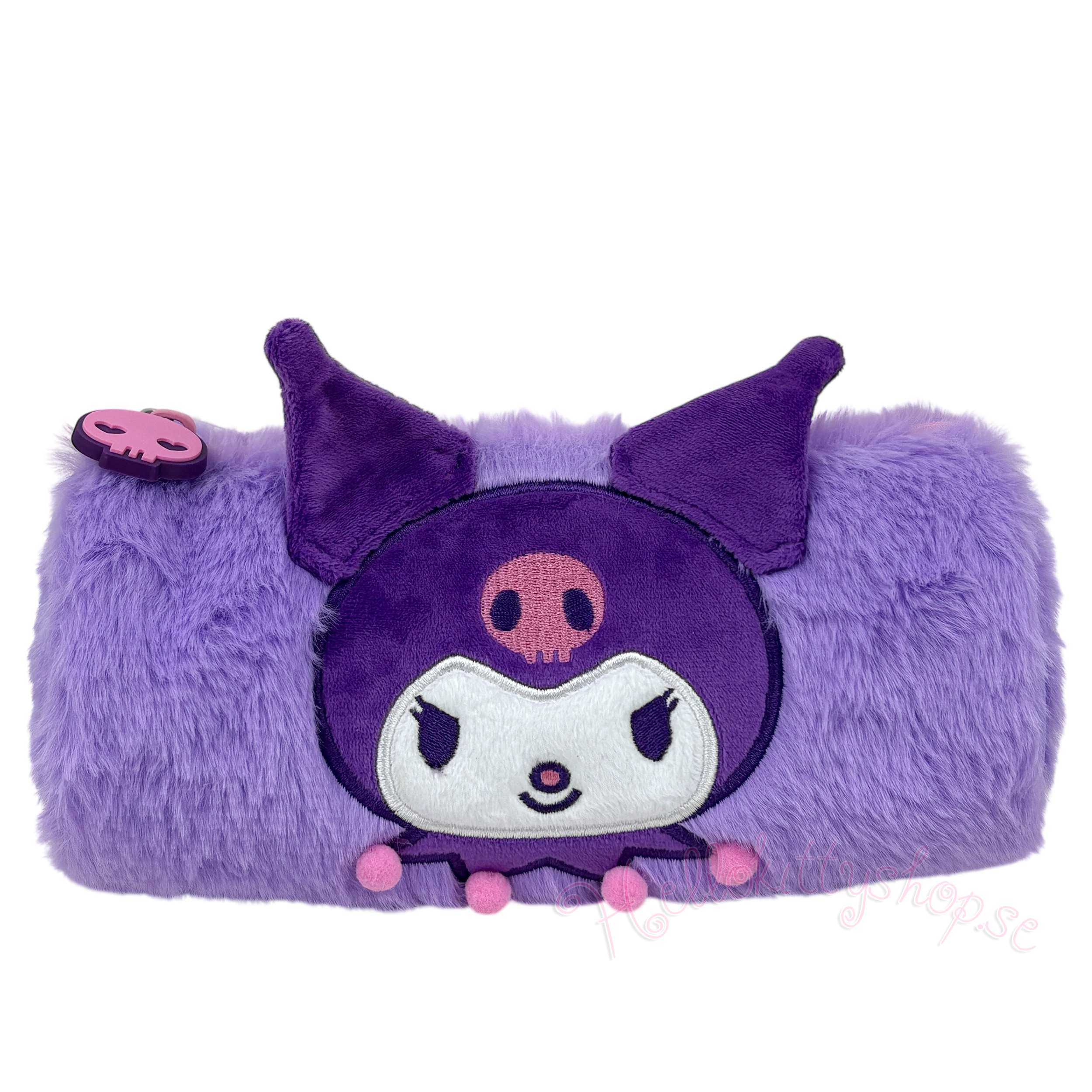 Lila Kuromi Plysch Pennfodral & Sminkfodral – Sanrio Kawaii Förvaring 22 cm
