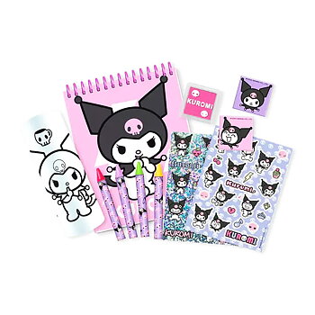 Kuromi 3D set med Pennor, Stämplar, Klistermärken & Målarblad