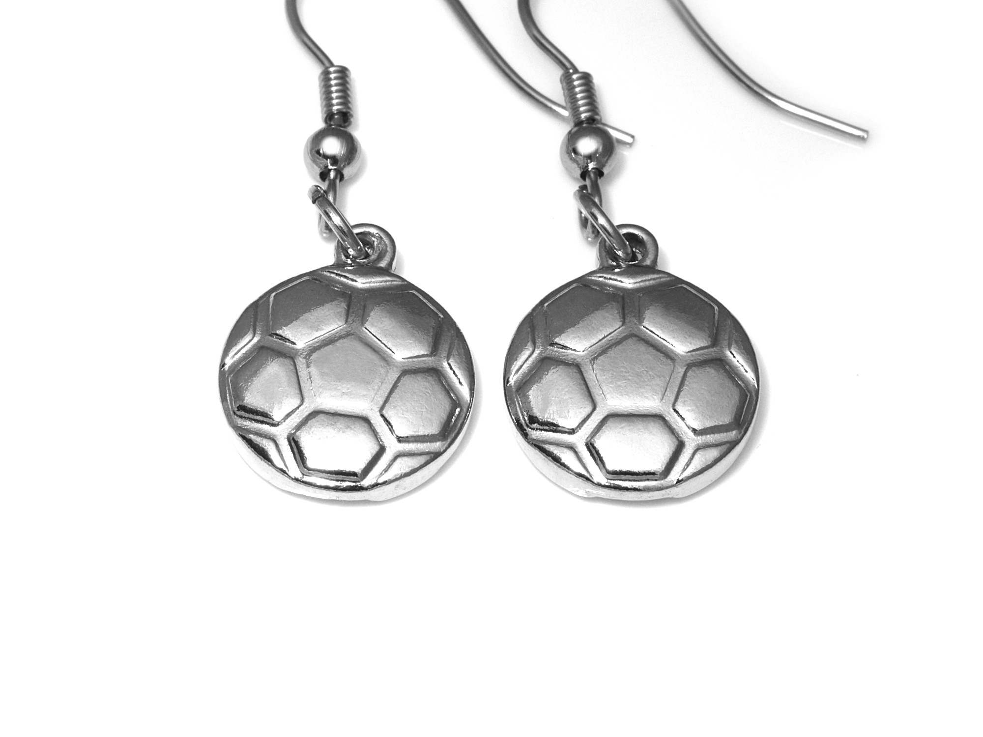 Fotboll Örhängen i Rostfritt Stål, Fotbollsspelare Accessoar, Sport Smycke - 2