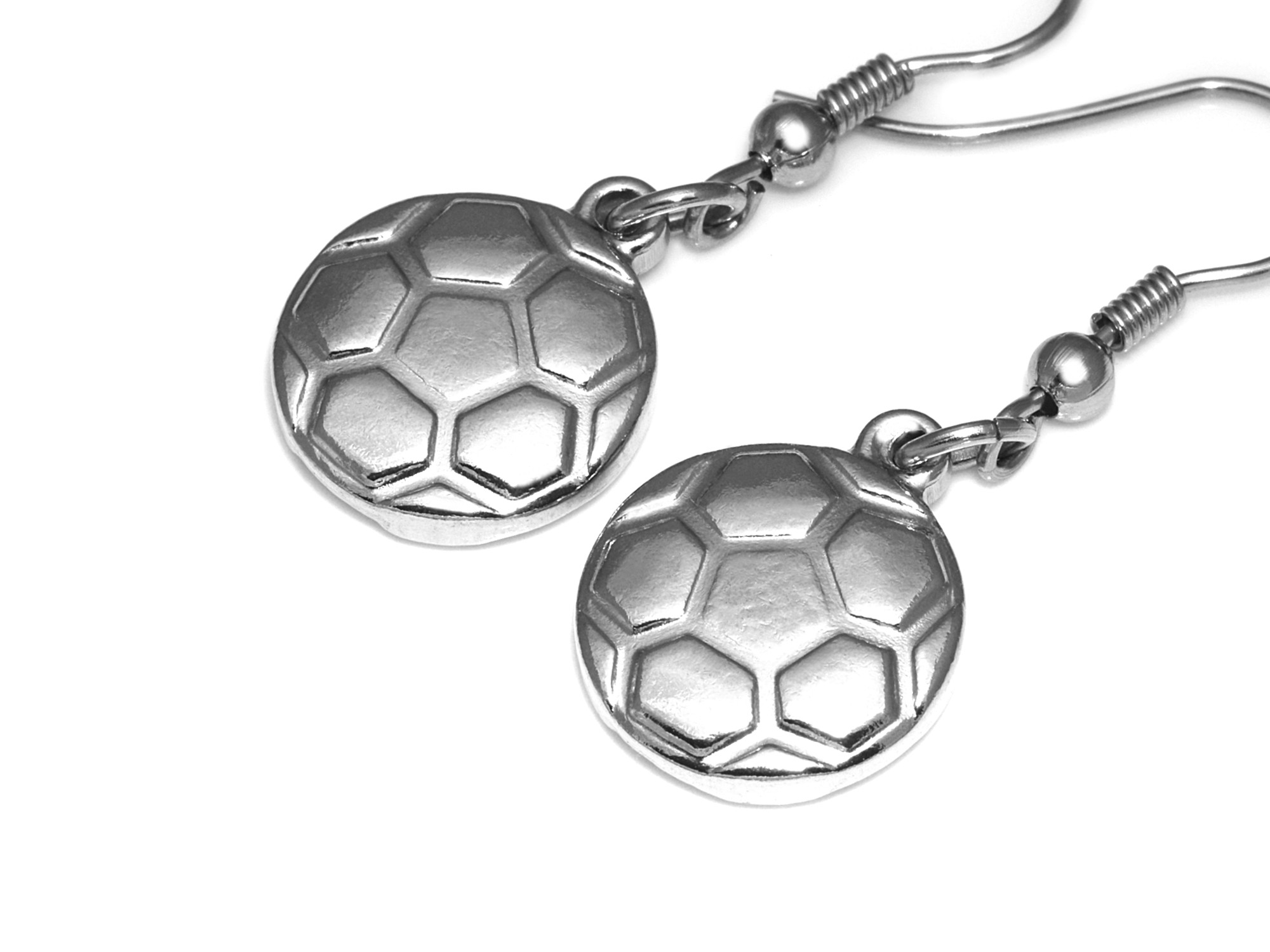 Fotboll Örhängen i Rostfritt Stål, Fotbollsspelare Accessoar, Sport Smycke - 3