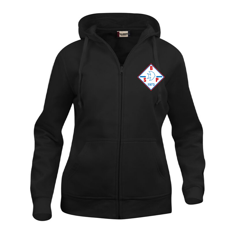 Hoodie med blixtlås dam