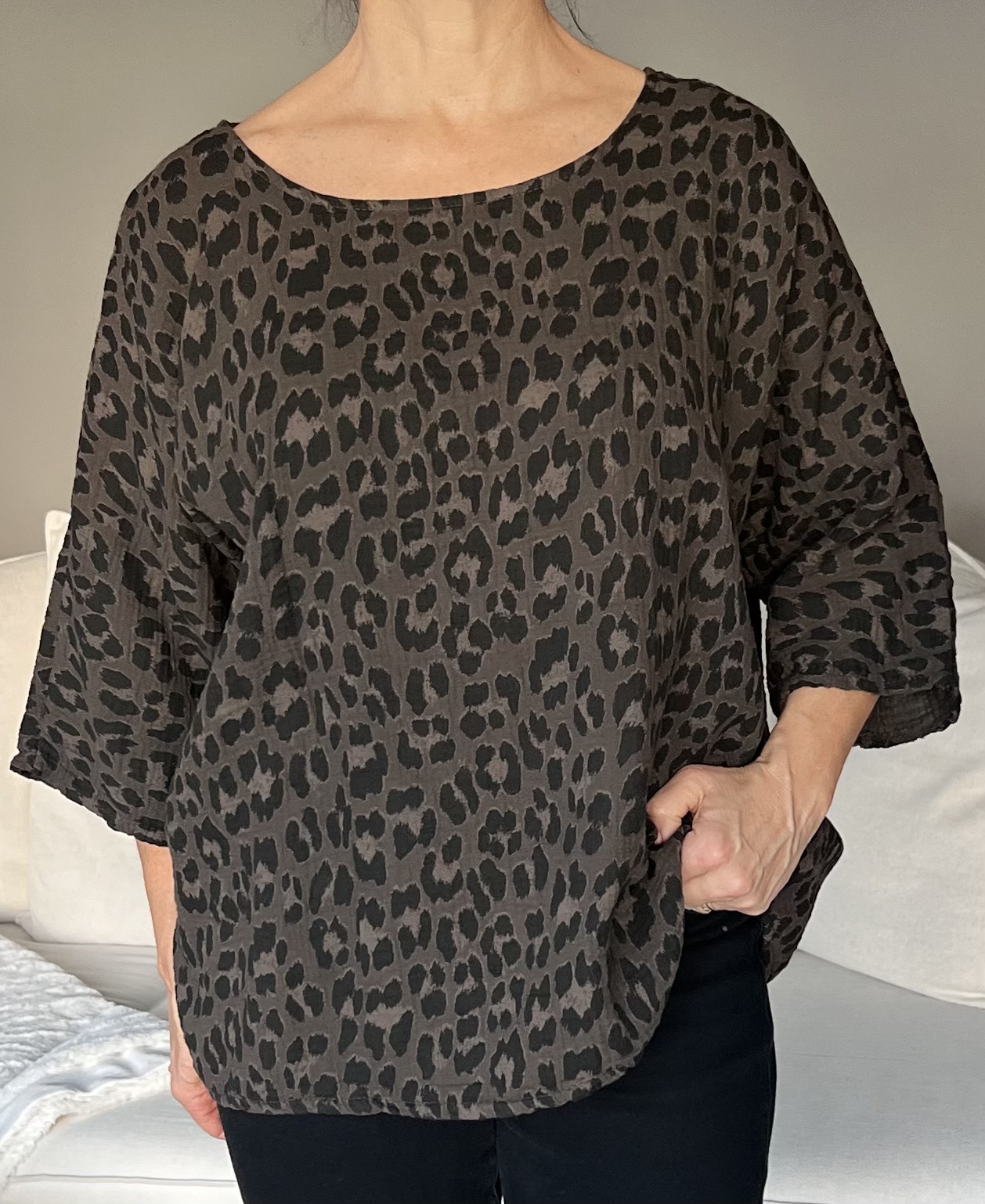 Cosy House Topp Leopard Brun