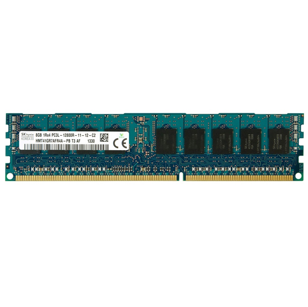Begagnat 8GB DDR3 (1x8GB) SK Hynix RDIMM 1Rx4 ECC PC3L-12800R 1600MHz Singla Rank x4 RAM Minne