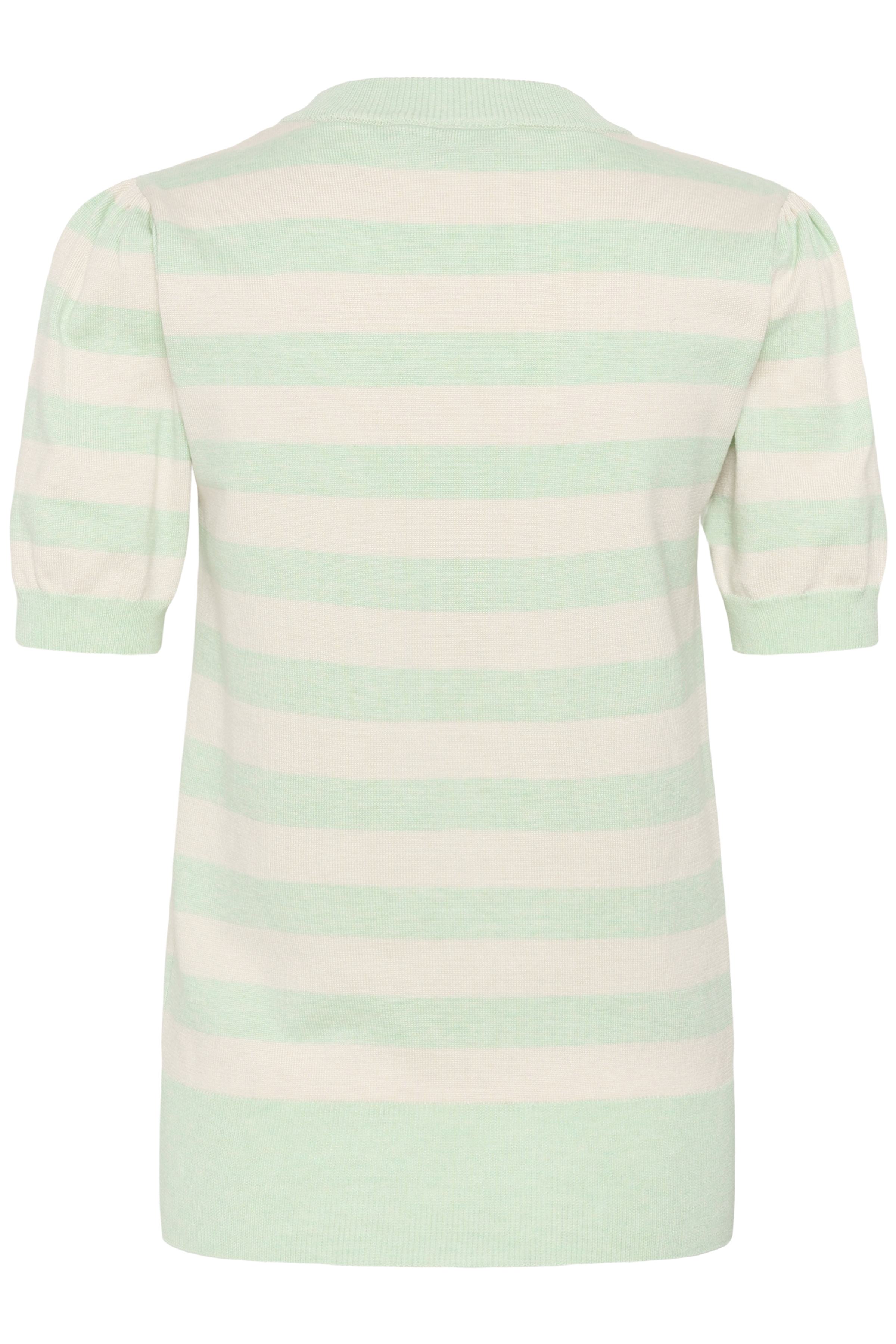MilaSZ SS Block Stripe Pullover Cameo Green Beige Block Stripe - 2