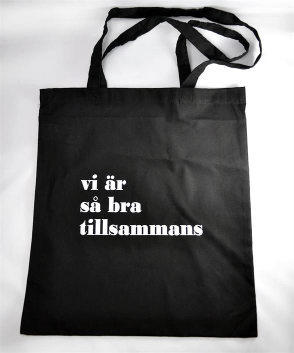 Tygkasse Vi är så bra, svart