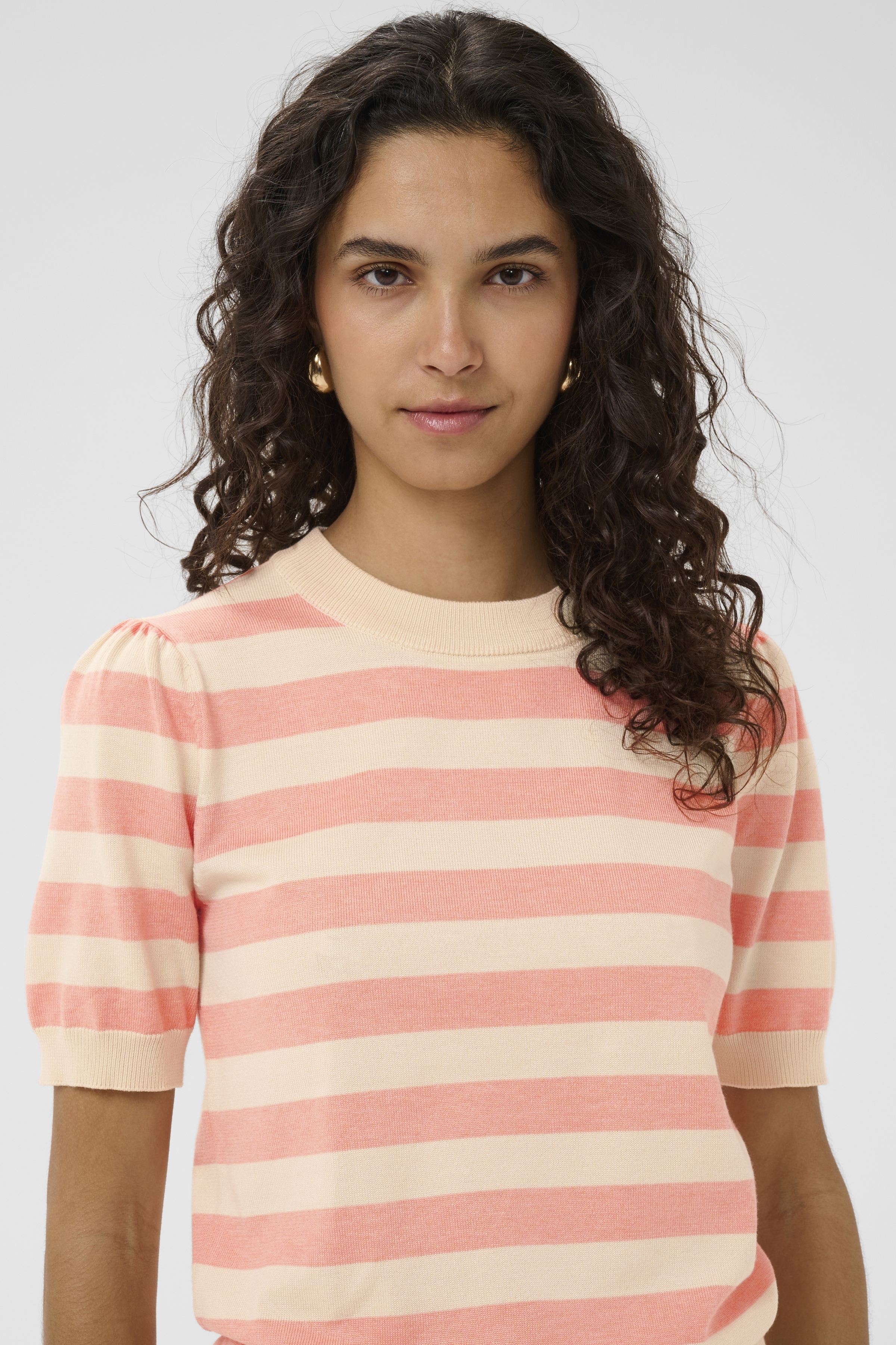MilaSZ SS Block Stripe Pullover Blooming Ivory Block Stripe - 3