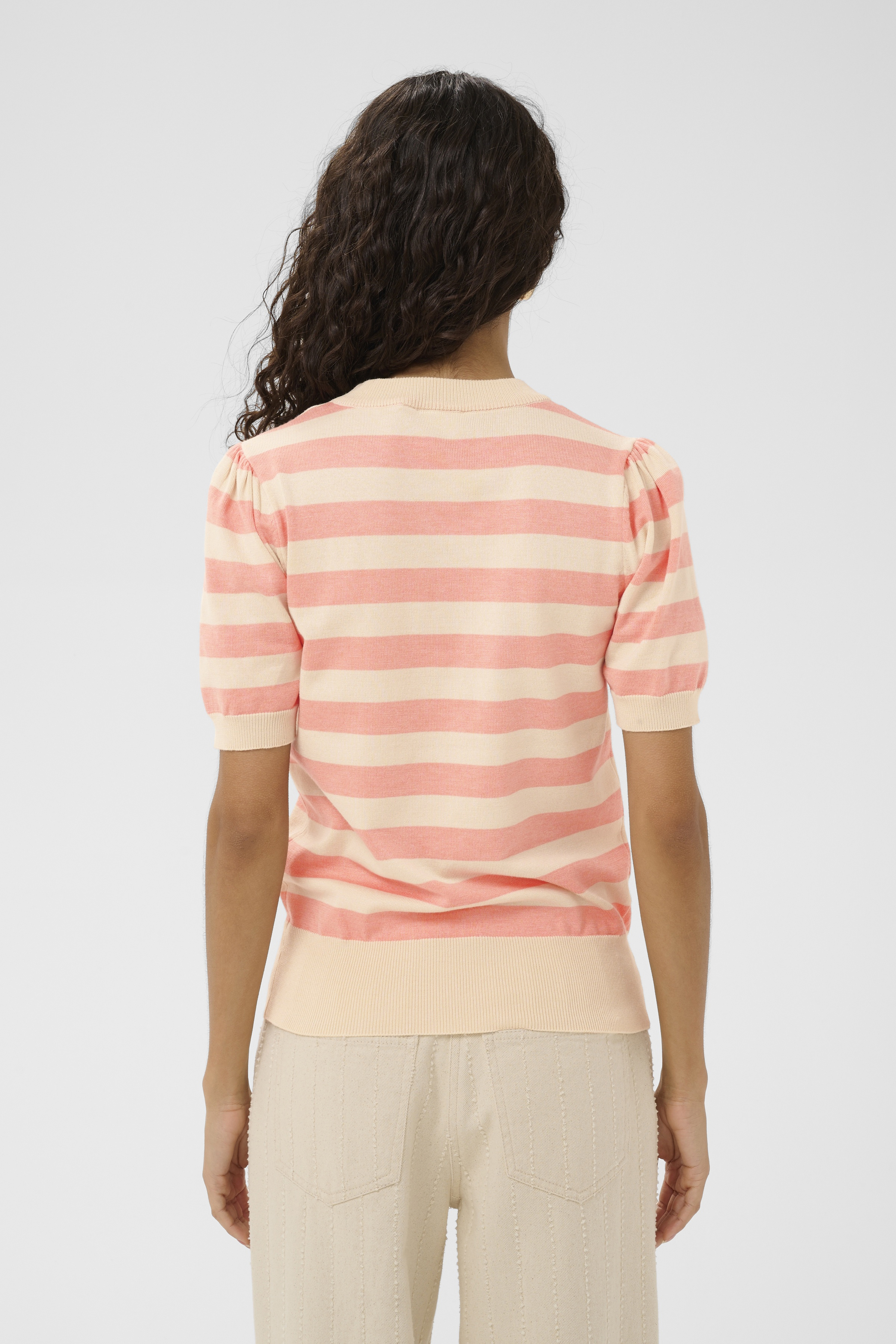 MilaSZ SS Block Stripe Pullover Blooming Ivory Block Stripe - 6